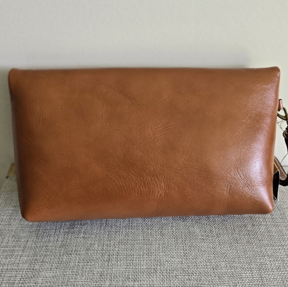 New Patricia Nash Valerie Leather Tan Fold Over Handbag P71501 Purse Clutch - Picture 5 of 5